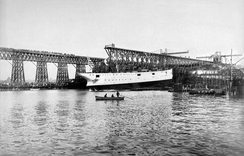 The first U.S. Navy ship delivered by NNS, USS Nashville (PG7), was delivered June 25, 1897. (Photo HII)