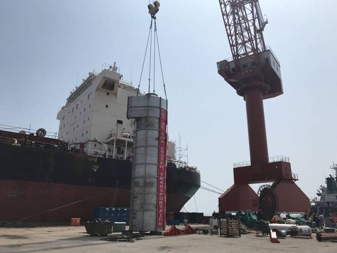 The installation represents one of the first scrubber retrofits to be carried out in a Chinese yard, a reflection of the industry-wide acceleration in the global scrubber market. (Photo: CTG)