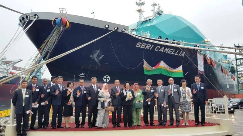 The Naming and Delivery Ceremony of Seri Camellia on 30 September 2016 at the HHI Shipyard in Ulsan, South Korea (Photo: MISC Berhad)