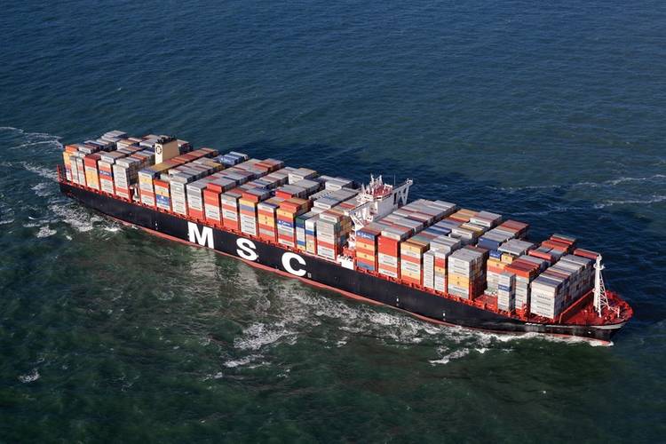 Top 5 Ships of 2015: Containership MSC Oscar (Photograph: Mediterranean Shipping Company S.A.)