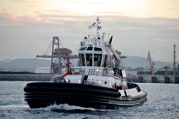 Tractor tug Cerro Itamut 2 x SCHOTTEL SRP 2020 © Astilleros Armon, Spanien: Cerro Itamut – one of 14 tractor tugs for the Panama Canal Authority propelled by two SRP 2020.