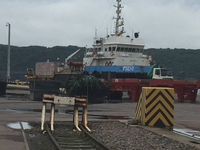 Tug/supply ship PSD2 was detained in the Port of Durban for non-payment of wages (Photo: AoS)