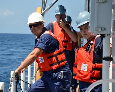 Underway aboard the service’s newest fast response cutter. U.S. Coast Guard photo.