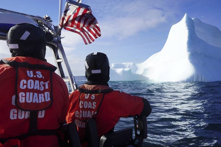 U.S. Coast Guard Cutter Campbell engages In joint Arctic exercises with the Royal Danish Navy vessel HDMS Knud Rasmussen near the Jacobshavn Glacier in West Greenland. U.S. Coast Guard photos by SN Kate Kilroyd