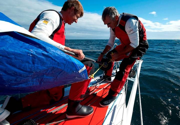 The Virbac-Paprec sailing team, thrice winner of the Jacques Vabre challenge and the Barcelona World Race (Photo ©Y.Zedda)