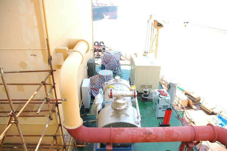 VLCC Alfa Glory, with Coldharbour Marine BWT system installation (Credit: Coldharbour Marine)
