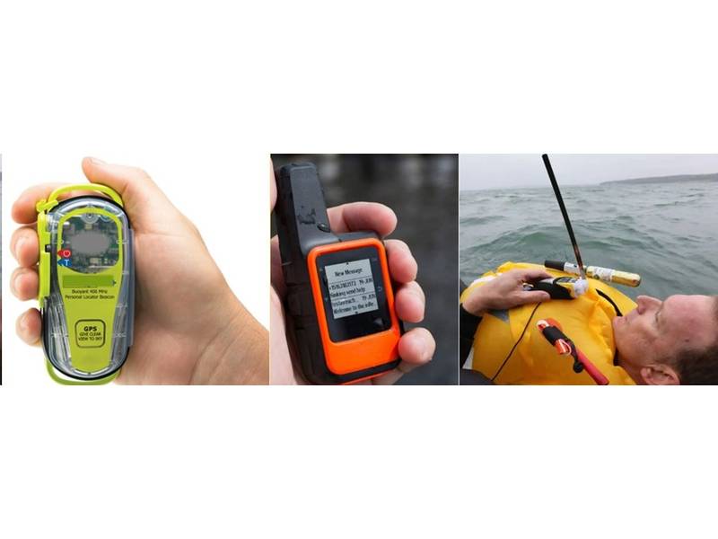 Exemplar personal locator beacon (left)