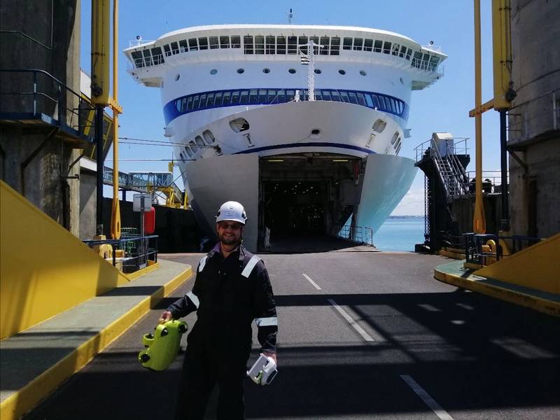 The first full in-water ship's hull