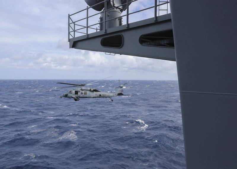 An MH-60S Sea Hawk from the Nightdippers