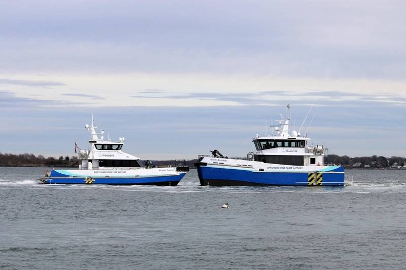 The offshore wind farm support vessels