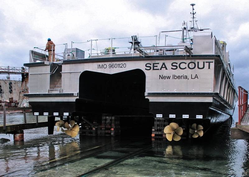 A view of the stern of the R/V Sea Scout