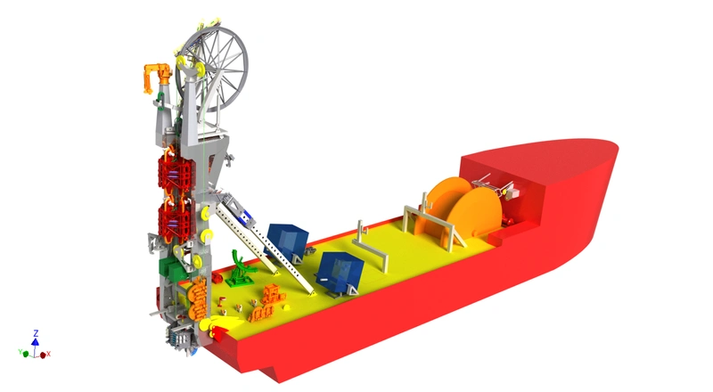 550t Reel Lay system for Shanghai