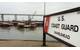 A new 45-foot response boat (far left) is moored at Coast Guard Station Marblehead, Ohio. (U.S. Coast Guard photo by Phillip Null)
