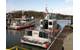 A new 45-foot response boat (right) is moored at Coast Guard Station Marblehead, Ohio, after the station's crew accepted it May 1, 2014. (U.S. Coast Guard photo by Phillip Null)