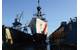 Coast Guard Cutter Waesche prepares to refloat from drydock in Seattle, Wash., May 22, 2018. The Waesche is a 418-foot Legend-class National Security Cutter homeported in Alameda, California. U. S. Coast Guard photo by Petty Officer 1st Class Ayla  
Kelley.