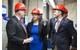 HRH Crown Prince Fredrik of Denmark tours the Alfa Laval Test & Training Center together with Ida Auken, Danish Minister for the Environment. Their guide is Lars Skytte Jørgensen, Vice President of Alfa Laval Product Center Boilers, which is responsible for the facility.