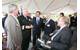 From left: RI Governor Lincoln Chafee; Rear Adm. Michael Jabaley, commander, NUWC; Mark Rodrigues, head NUWC's Platform and Payload Integration Department; RI Senator Jack Reed, and RI Congressman James Langevin.