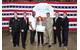 JHSV 4 Keel Laying Speakers (l-r): Captain Stephen Mitchell, Michael Tweed-Kent, Doc Selvie, Diane Patrick, Craig Perciavalle, Dave Growden and Mark Deskins