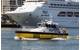 Pilot launch “MALU MAI” with Carnival Australia cruise ship Pacific Dawn in the background. Photo credit: Australian Reef Pilots Pty Ltd.