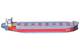 Portions in red and yellow are built with NSafe-Hull highly ductile steel
