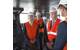 Prime Minister Malcolm Turnbull, Austal CEO David Singleton and Austal Chairman John Rothwell learn more about the 72m High Speed Support Vessel (HSSV) from HSSV Program Manager Mark Clay. (Image: Rod Taylor/Austal)