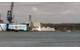 The future USS Zumwalt (DDG 1000) passing the future USS Michael Monsoor (DDG 1001) as Zumwalt departs Bath Iron Works (U.S. Navy photo)