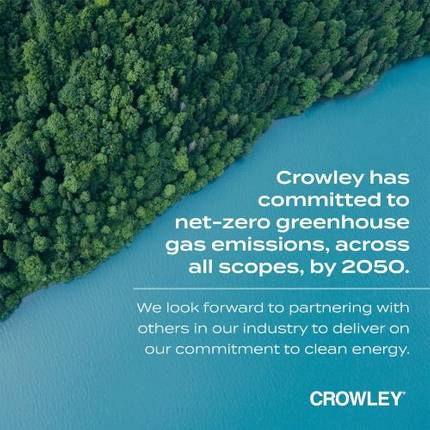 Crowley Announces 2050 Net-Zero Commitment and Activates Key Partnerships to Realize Goals